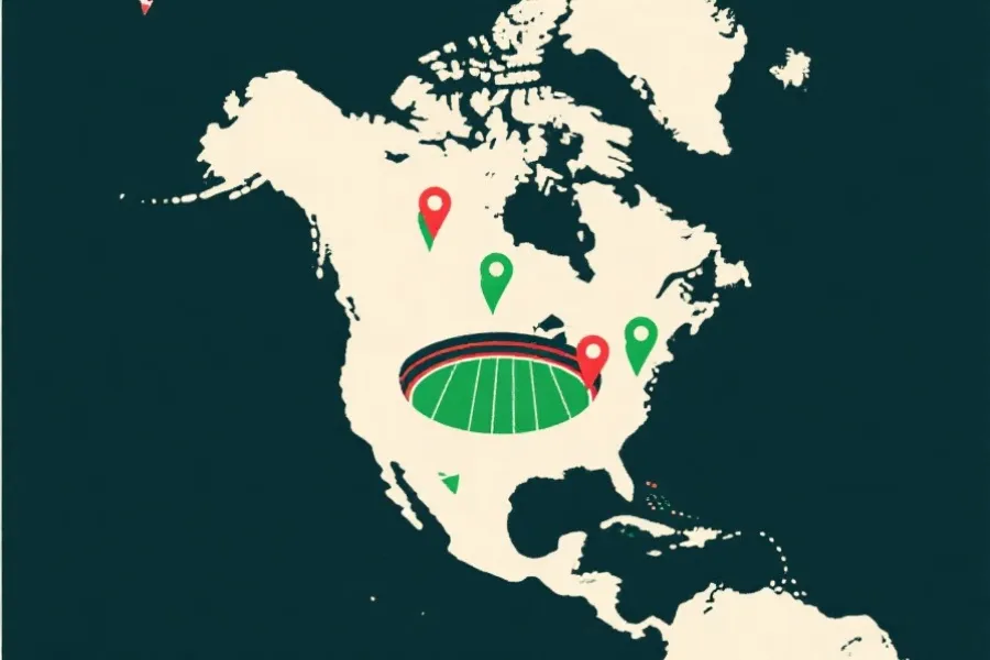 美加墨举办地示意图