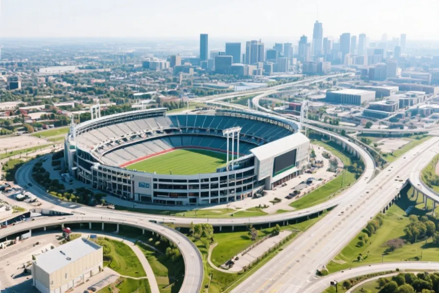 美国 · 中部交通枢纽（示例） 场馆示意图